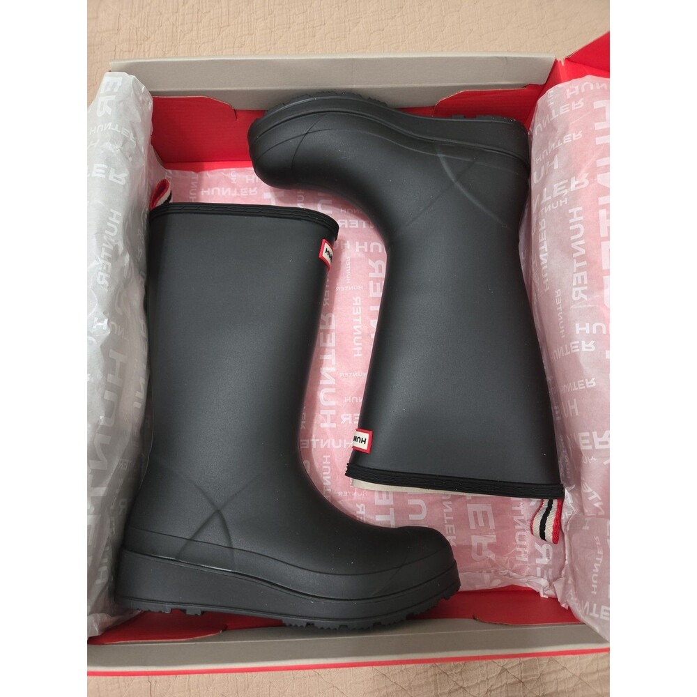 Hunter Women's Tall Rain Boots Black Waterproof Rubber Boots Size 5 New in Box